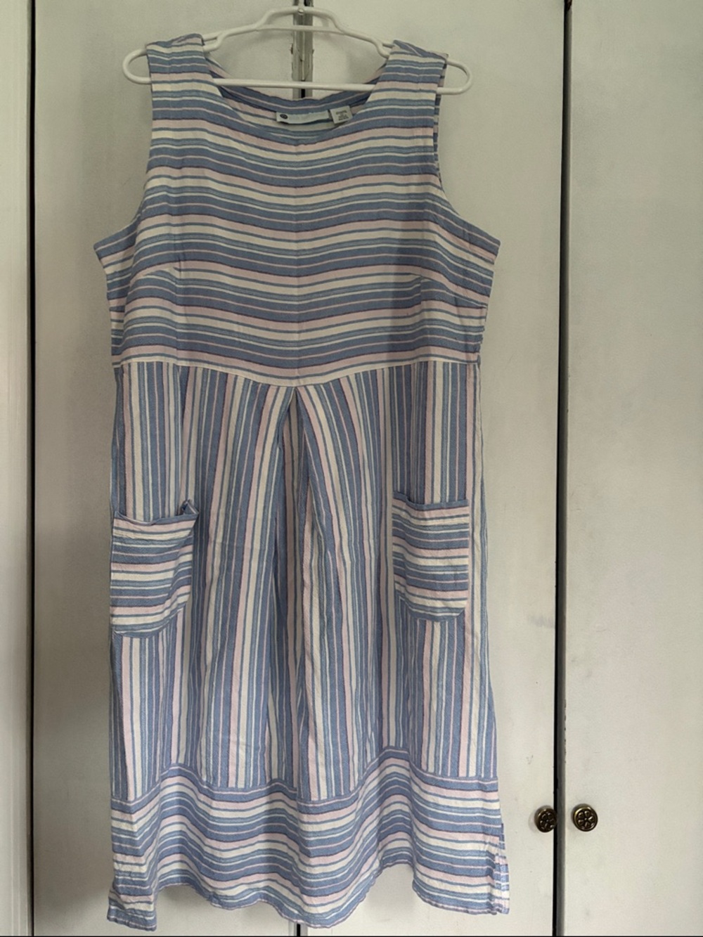 Linen Blend Striped Casual Sundress